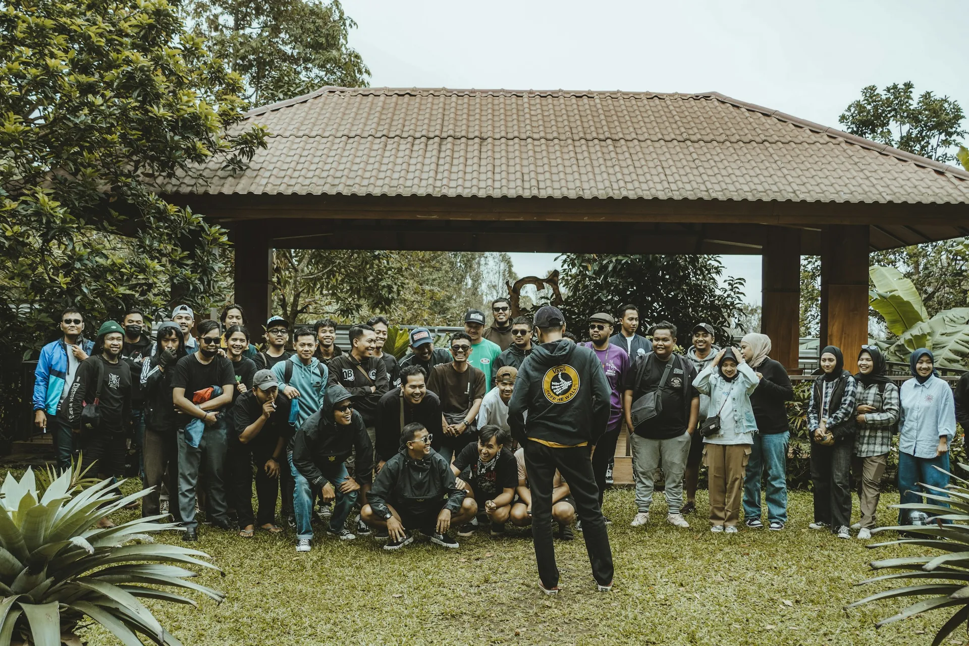 Group enjoying an outdoor trip in Bandung