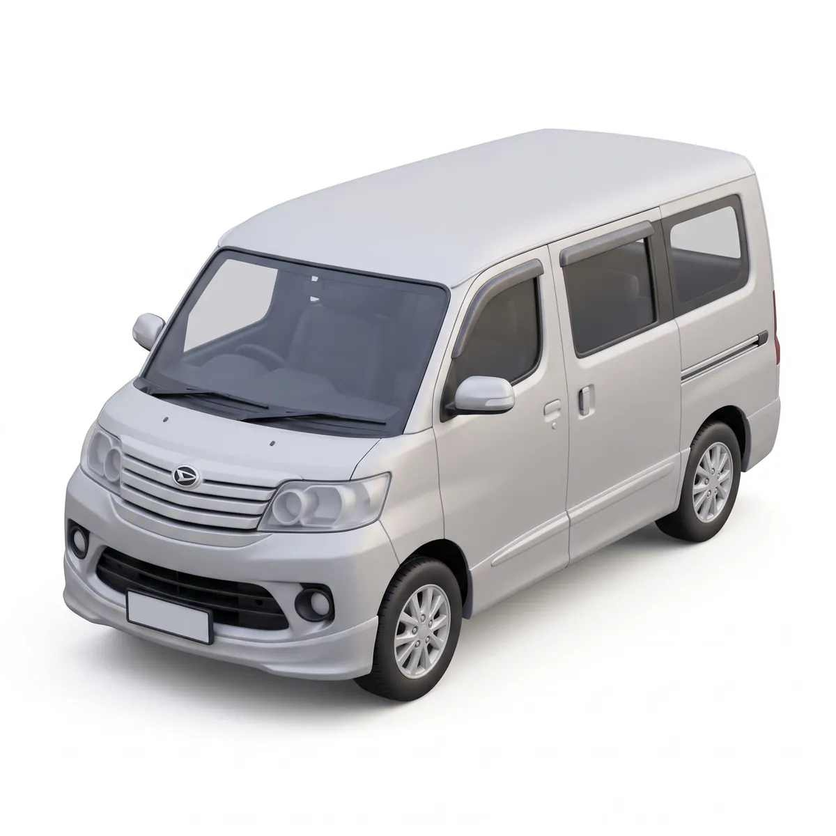 Silver New Avanza / Luxio three-quarter front view